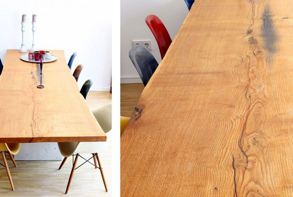 Esstisch, Eiche massiv, Format 3200 x 1000 mm